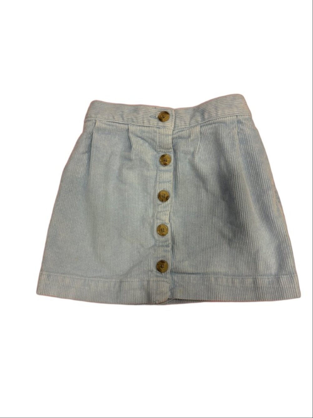 H&M Toddler Girls Light Blue Corduroy Button-Front Skirt (Size 2T)